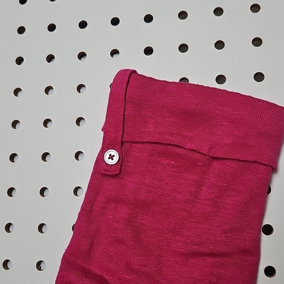 Chicos 100% Linen Button Down Top Chicos Sz 0 (sz 4) Bright Pink - Picture 6 of 13